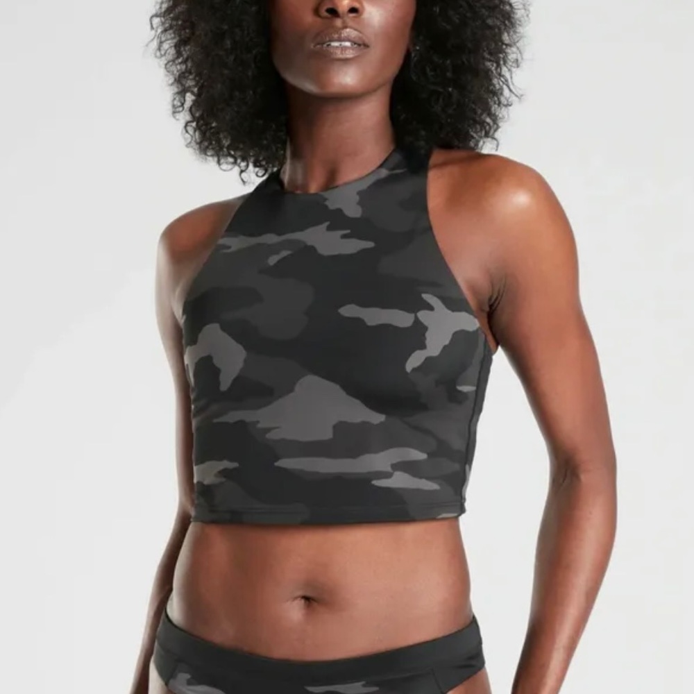 COPY - ATHLETA D-DD Freestyle Camo Crop Bikini Top, Size Large